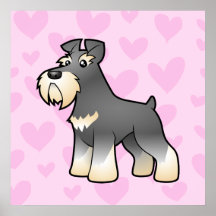 Giant/Standard/Miniature Schnauzer Love Poster