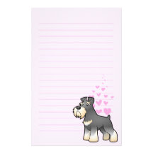 Giant/Standard/Miniature Schnauzer Love Customized Stationery