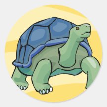 Giant Tortoise Round Stickers