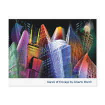Giants of Chicago Collage Post Card