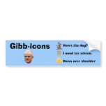 Gibb-icons bumper stickers