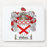 GIBBONS FAMILY CREST -  GIBBONS COAT OF ARMS mousepads