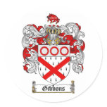 GIBBONS FAMILY CREST -  GIBBONS COAT OF ARMS stickers