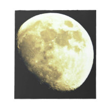 Gibbous Moon Dark background Note Pads