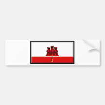 Gibraltar Flag Bumper Sticker