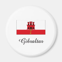 Gibraltar Flag Design Refrigerator Magnets