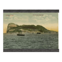 Gibraltar Rock From The Bay, Vintage Post Card