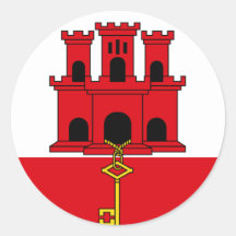 gibraltar round sticker