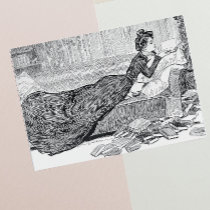 Gibson Girl Reading a Book Mousepads