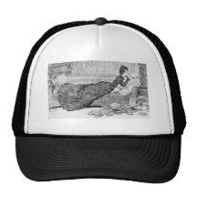 Gibson Girl Reading a Book Trucker Hat