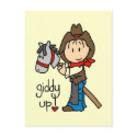 Giddy Up Cowboy Tshirts and Gifts postcards