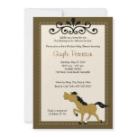 Giddy Up Horse Cowgirl 5x7 Baby Shower Invitation