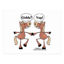 Giddy Up Horses Post Cards