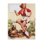 Giddy Up Pin-Up Postcard