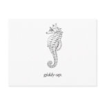 Giddy-Up Seahorse postcards