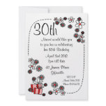 Gift and Flowers 30th Birthday Invitation