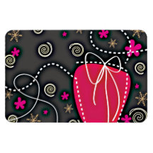 Gift Box PINK BLACK WHITE EMO GIRLY BACKGROUNDS WA Rectangular Magnet