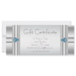 Gift Certificate Blue Business Gift Certificates Full Color Rack Card