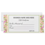 Gift Certificate-Only .45 each! rack cards