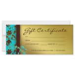 Gift Certificates Salon Spa Gold Floral Rack Card Template