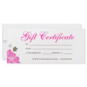 Gift Certificates Salon Tropical Flower pink brown rack cards