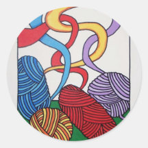 Gift of Wool by Piliero Round Sticker