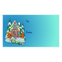 GIFT TAG GINGERBREAD HOUSE by SHARON SHARPE Business Cards
