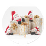 Gifts and gnomes round sticker