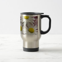 GIFTS COFFEE Travel Mugs Mug Cups White Daisies