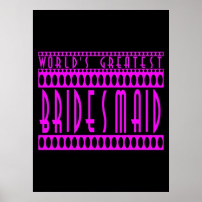 bridesmaid poster
