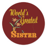 Gifts For Sisters Round Sticker