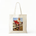 Gil elvgren tote bag vintage retro rockabilly dita
