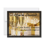 Gilded Bubbly 50th invitations