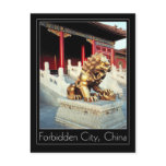Gilded Lion & Cub, Forbidden City, Beijing, China postcards
