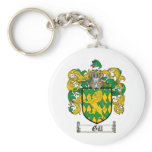 GILL FAMILY CREST -  GILL COAT OF ARMS KEY CHAIN