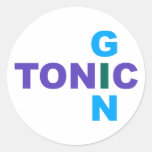 Gin Tonic Longdrink cocktail Runde Aufkleber