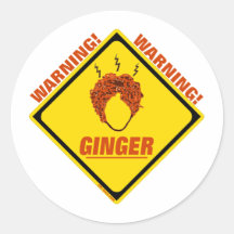 Ginger Alert! Round Sticker