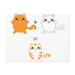 Ginger and white cats funny postcards
