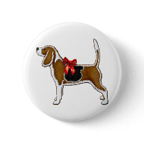 Ginger Bread Beagle Christmas Cookie Pinback Buttons