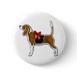 Ginger Bread Beagle Christmas Cookie buttons