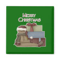 Ginger bread man with presents magnets