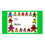 Ginger bread template GIFT TAGS business cards