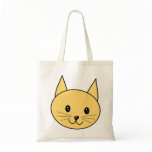 Ginger Cat. Happy Face. Vector illustration Custom bags