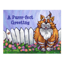 Ginger Cat Personalised Postcard