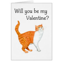 Ginger Cat Valentine's Card