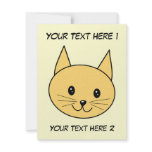 Ginger Cat! Vector Art Animal Face. Add Your Text! invitations