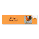Ginger Game Cock bumper stickers