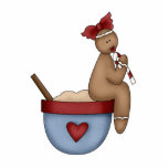 ginger girl sitting on mixing bowl photo sculpture