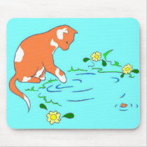 Ginger Goes Fishing Mouse Pad