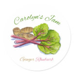 ginger rhubarb label stickers